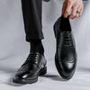 Herren Lederschuhe 2025 neue trendige Schuhe Brock geschnitzt Businesskleid Leder Casual High Sense 66782-R
