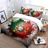Portugal Flag Splatter Style Bed Set Bedding set (1 duvet cover, 2 pillowcases, duvet not included)