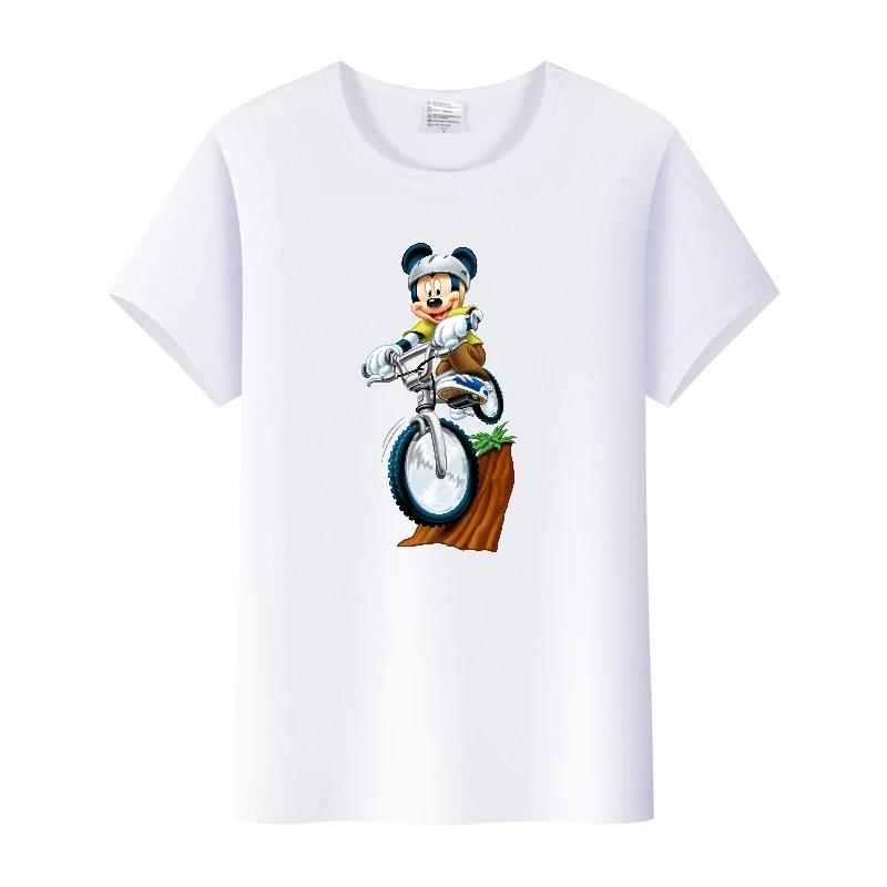 Casual Unisex Cartoon Minnie Tshirt Mickey Mouse Tops Graphic Clothes Summer Blouses T-shirt White 2000s Tees