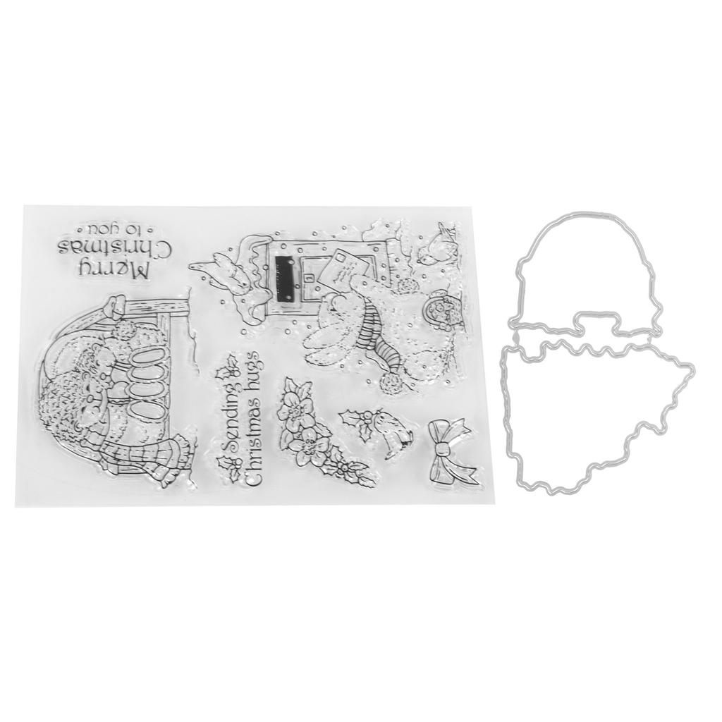 Clear Stamp Unique Shape Decorative Transparent Template with Cutting Die for DIY Scrapbook Crafts