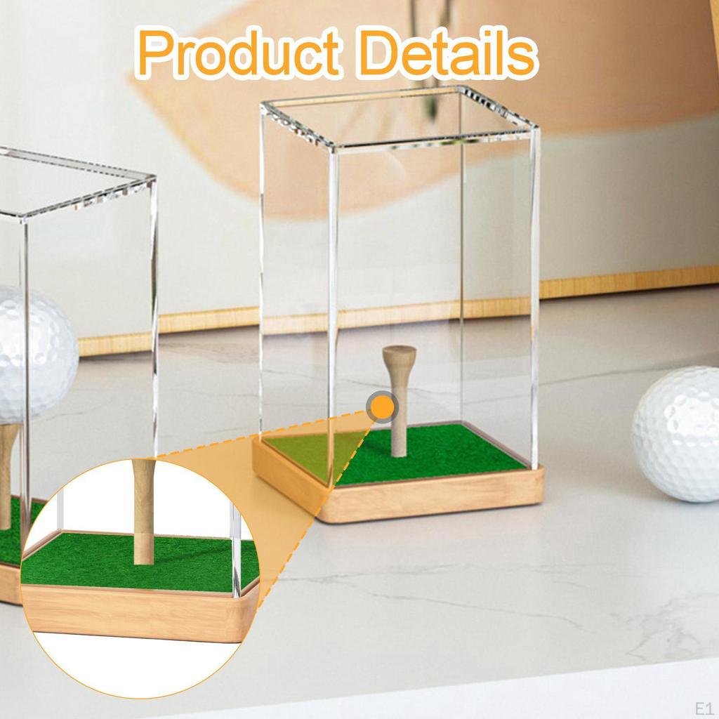 Golf Ball Stand Box Protection Cover Dustproof Multifunctional Holder with Tee Storage for