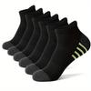 Nowe 6 par wysokiej jakości męskich skarpet sportowych Outdoor Leisure Czarno-białe Oddychające wygodne krótkie skarpetki męskie Plus rozmiar EU39-46