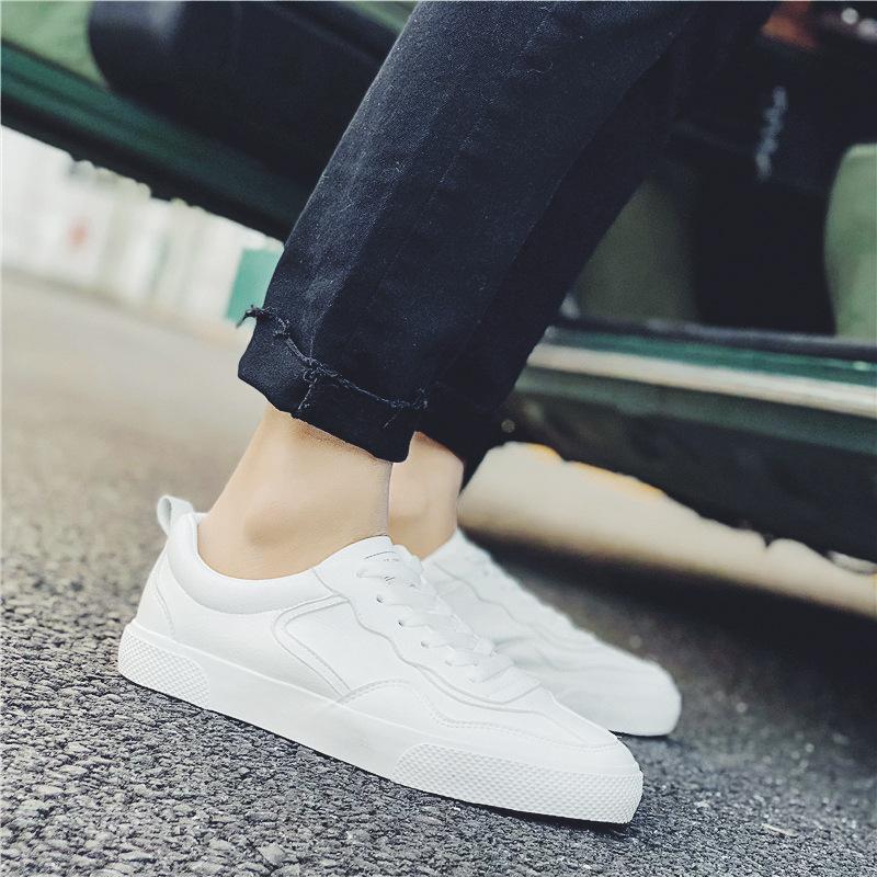 Fashion Men's Casual Fashion All-match New Street Shooting Men's White Shoes Trend Casual Sports Shoes Student Flat Shoes