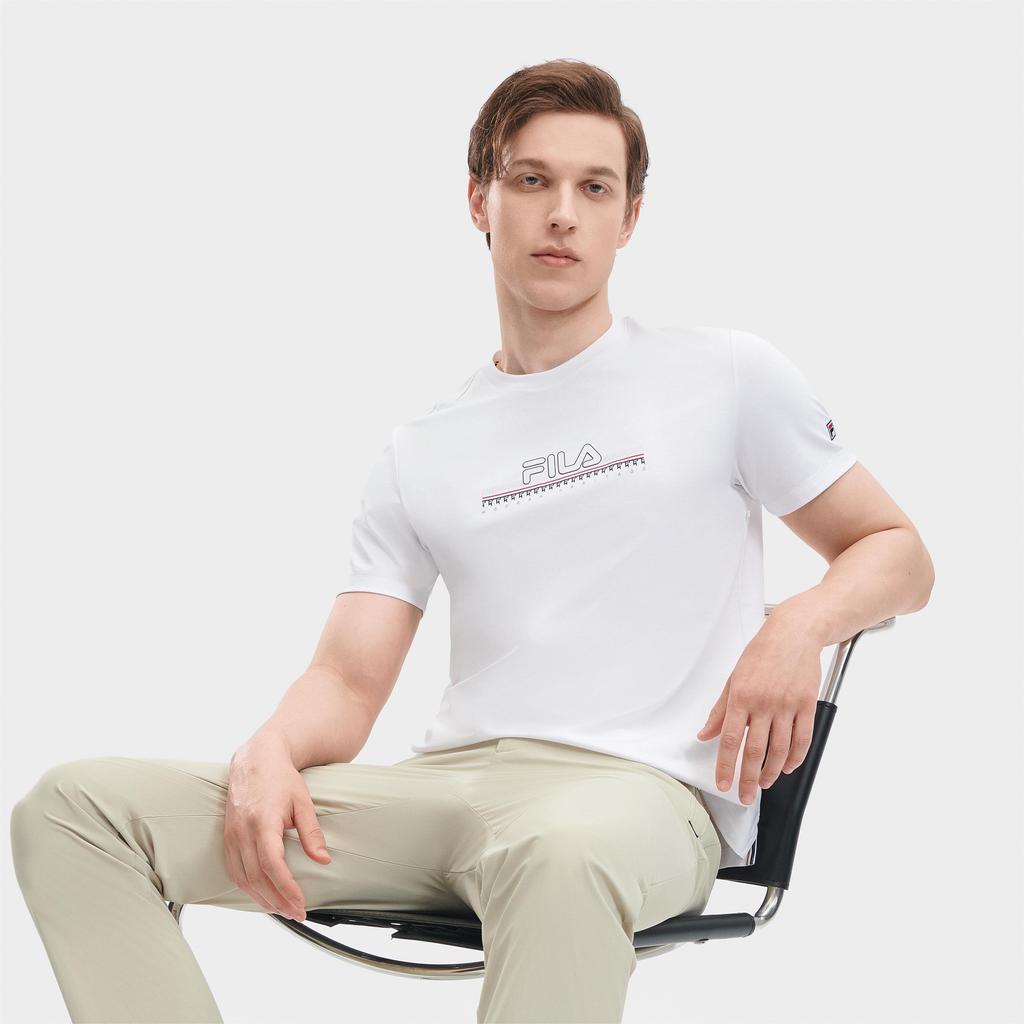 New FILA T Shirt Men's Standard White F11M421105FWT