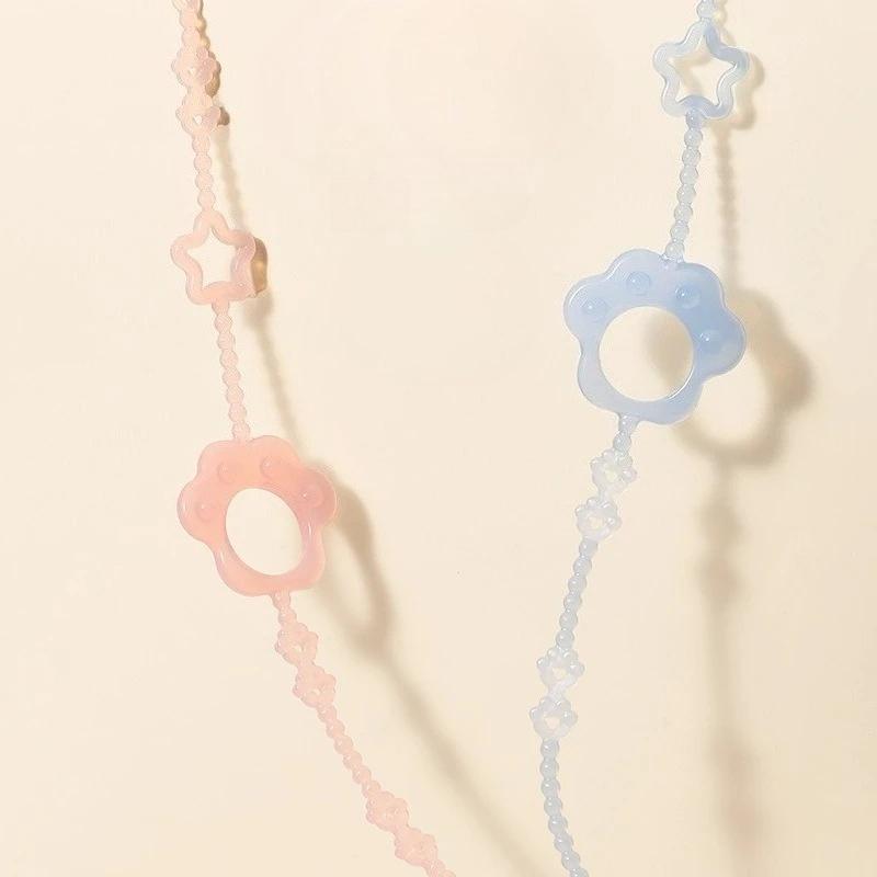 Cute Cartoon Silicone Pacifier Holder Clips Solid Color Nipple Accessories Baby Teether Toys Straps Silicone Anti-drop Chains