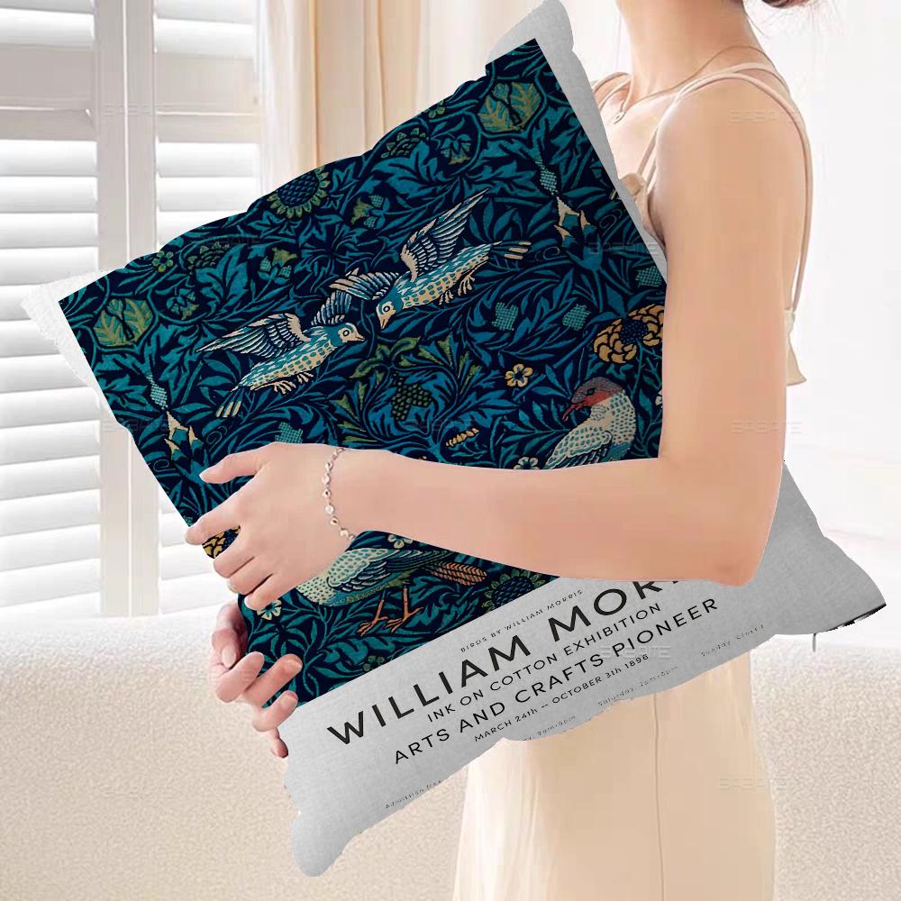 Neutral William Morris Pillow Gift Home Office Decoration Bedroom Sofa Car Cushion Cover Case 45x45