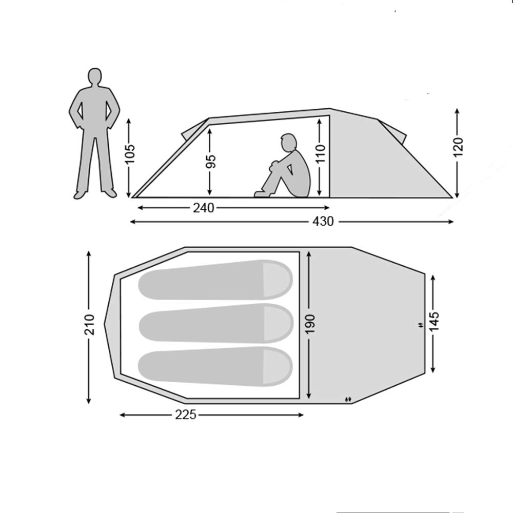 Stan NORDISK Opland 3 SI 3 Forest Green 112033 [pro lidi]