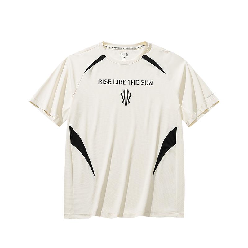 

Anta Minimalist Letter Print Loose Fashion Short Sleeve T-Shirt Unisex tops 172621116-1 M