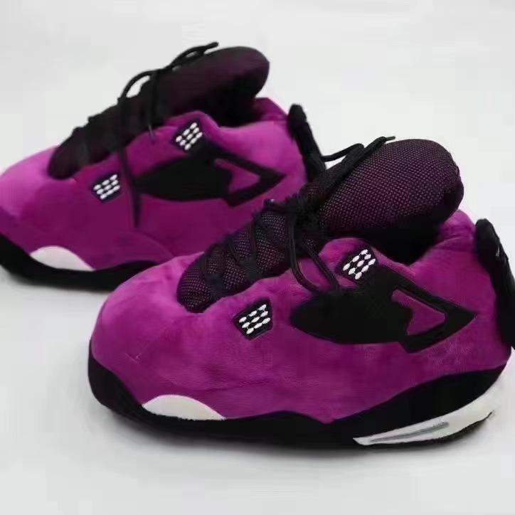 Unisex Plüschfell Winter Hausschuhe mit lustigem Kokosnuss-Design