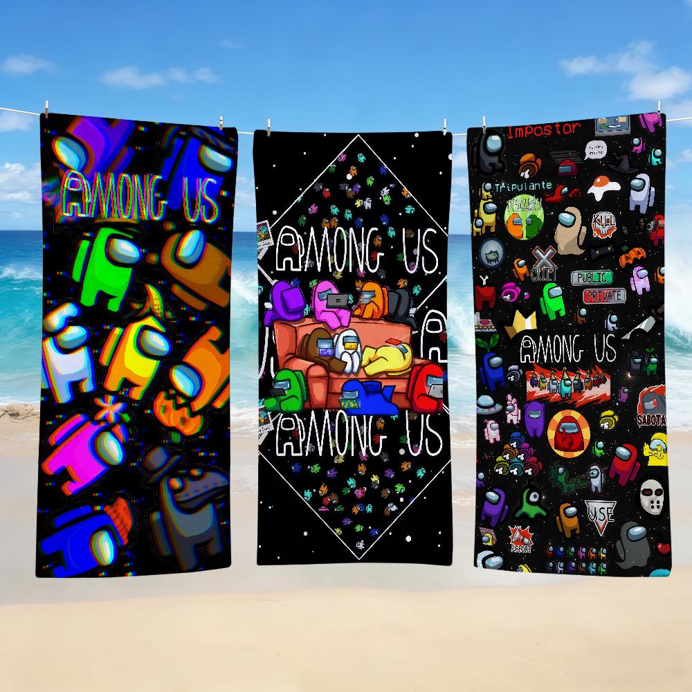 Handtuch Textil Bademantel A-AmongS-ES Strand Schnelltrocknend Spiel Leicht Tragbar Camping U-US-ES Schwimmbad Reise