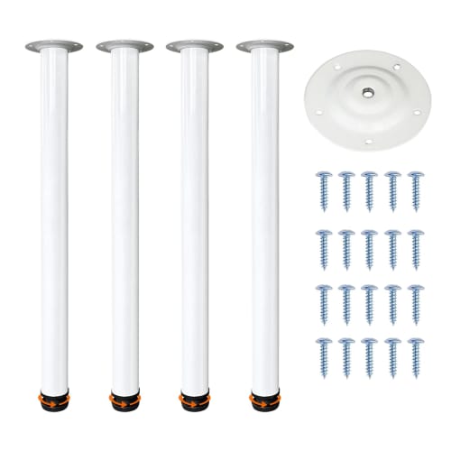 

Ножки для круглого стола QLLY, Ножки для круглого стола, Регулируемая высота стола, Мебельные ножки для DIY, Ножки для стула, Ножки для дивана, Ножки для чабудая, Набор из 4 штук, 70 см, Белый