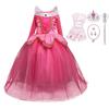 Girl Aurora Dress Sleeping Beauty Costume Kids Princess Dress Children Halloween Birthday Party Outfit Clothes