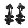 1 Pair 24 Teeth Climbing Crampons Stainless Steel Antiskid Outdoor Snow Ice Shoe CoversBlack L