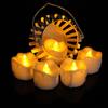 12 Pcs LED Flameless Tea Light Candles Flickering Electric Fake Candles Battery Operated LED Tea Lights with Warm Light