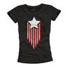 26 Women's American Star US Flag Flag Shirt Women Top USA America T-Shirt Black- Unisex T-Shirt