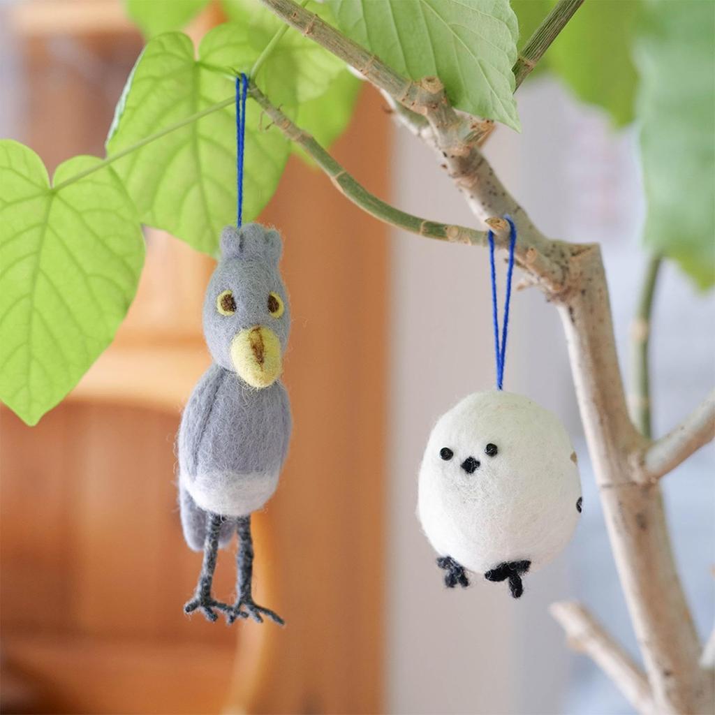 Tomo Corporation Nepalese Felt 6cm Ornament, Long-tailed Tit, Approx. H, 17725-820-452