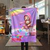 1 Pezzo Coperta in Flanella con Stampa Rubino Arcobaleno, Alta Qualità, Confortevole per Tutte le Stagioni, Decorazione per la Casa, Calore e Comfort, Perfetta per Regali di Natale