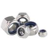 Galvanized Hexagon Self-Locking Nut, Anti-Loosening and Anti-Slip, Grades 4.8, Sizes M2-M5