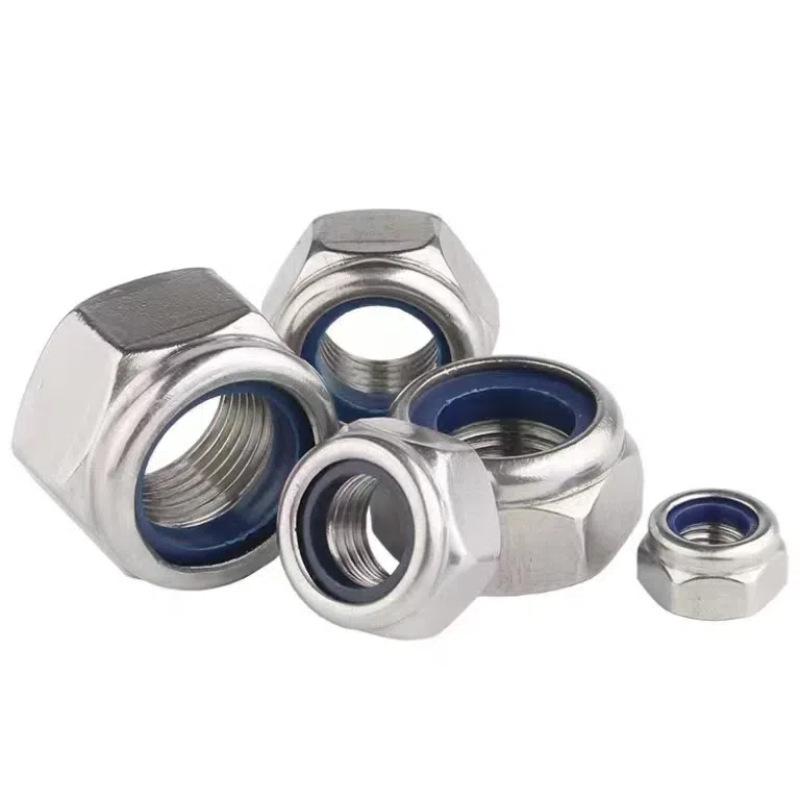 Galvanized Hexagon Self-Locking Nut, Anti-Loosening and Anti-Slip, Grades 4.8, Sizes M2-M5