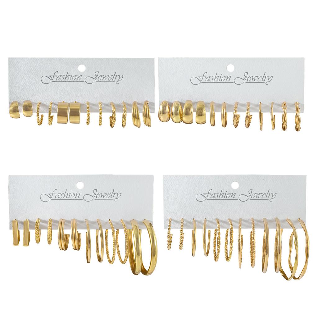 Hot-selling Plain Ring Earrings Set, Earrings, Foreign Trade Earrings.