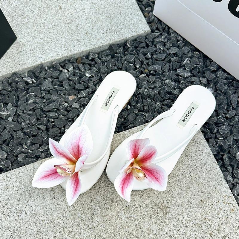 Sandals Decorations Flower Shoe Accessories Vacation Style Removable Butterfly Orchid Shoes Charms DIY Shoe Buckle Clogs Buckle