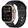 Customised Step-Style Solid Colour Silicone Sport Watch Band For Apple Watch 49mm/46mm/45mm/44mm, Adjustable Replacement Wrist Strap