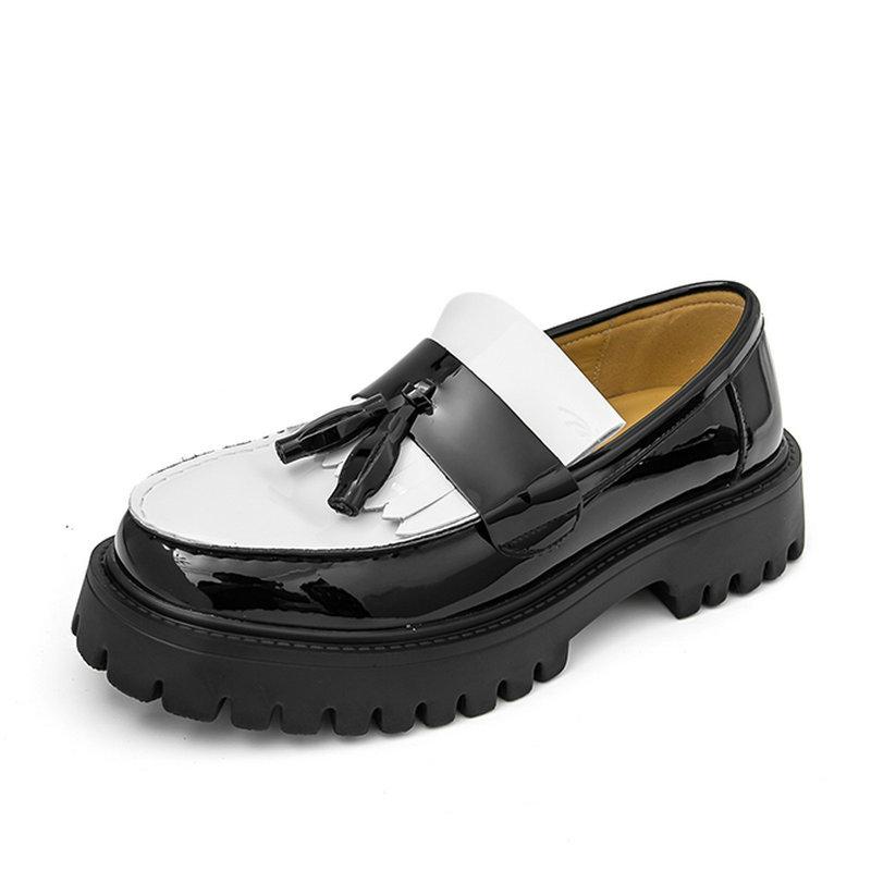 

Brock men s shoes platform dress leather shoes men s business casual shoes trendy versatile high casual shoes wedding groom shoes 46