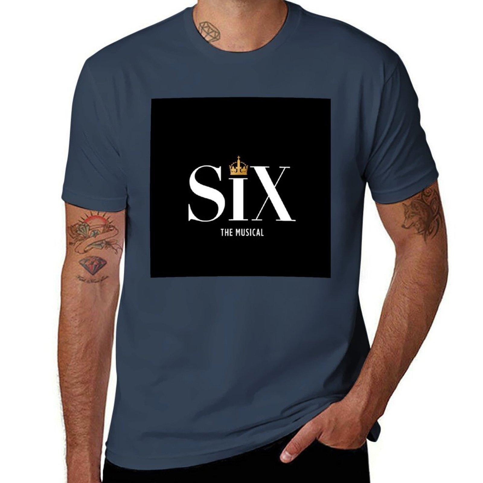 Футболка Six The Musical футболки хлопок 100% футболка печать на заказ Футболка S