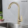 All-Copper Dual-Temperature Pull-Out Kitchen Faucet with Telescopic Vegetable Spray