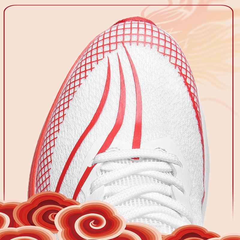 Мужская и женская обувь для бега Спортивная обувь Кроссовки 45 красный/белый — фото 9