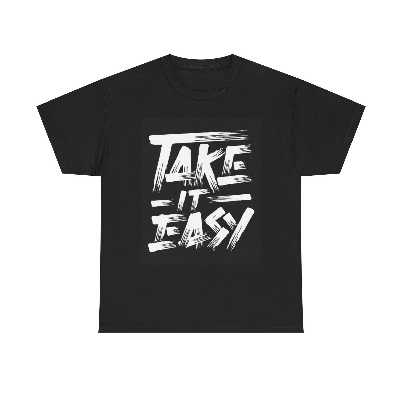 Футболка с принтом Take It Easy Ретро Унисекс Тяжелый Хлопок XXXXL