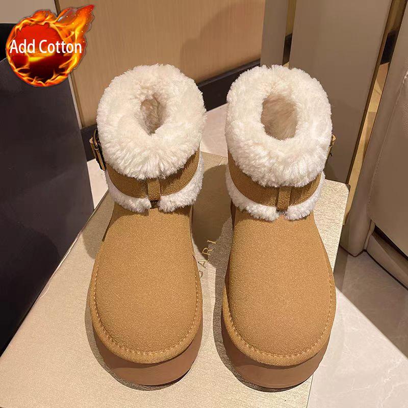 

Модные женские туфли желтого цвета с круглым носком на флисовой подкладке, зимние ботильоны на платформе 2025, новинка, шикарные и элегантные готические утепленные зимние ботинки для женщин 41