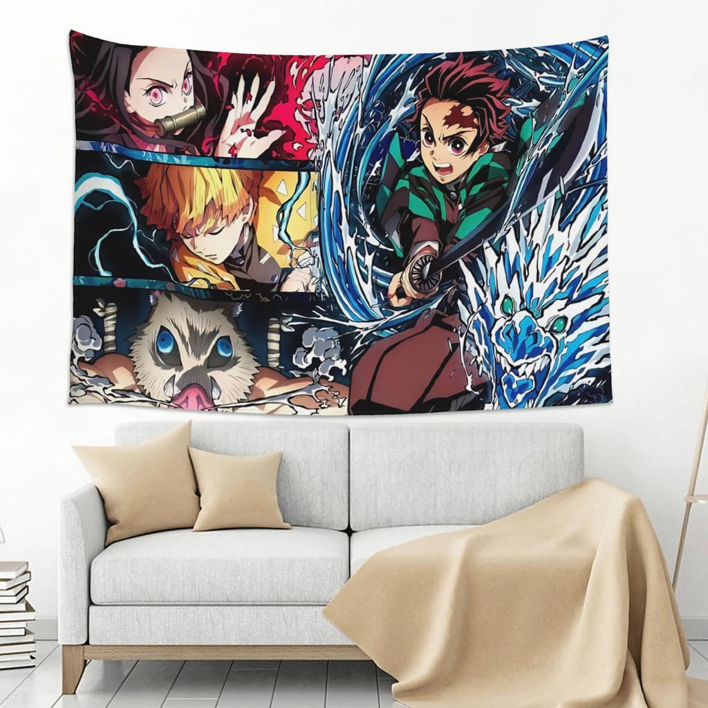 Demon Slayer Cutecore Tapestry Room Decoration Home Decoration Tapestry Decor Accessories Cute Room Decor