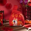 2026 Horse Year Cartoon Mascot Pony Knitted Gift Bag Handheld Candy Bag Knot Wrist Bag Cute Tote Bag Reusable Shopping Bags