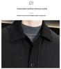 Herren Winter/Herbst Leichte Jacke im Hemdstil mit Daunenfüllung (weiße Entendaune), Neuer lockerer Schnitt, Große Größen Arbeitskleidung.