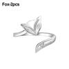 Adjustable Rotatable Bee Fox/Snake Knitting Loop Crochet Ring Yarn Guides Finger Wear Thimble Ring