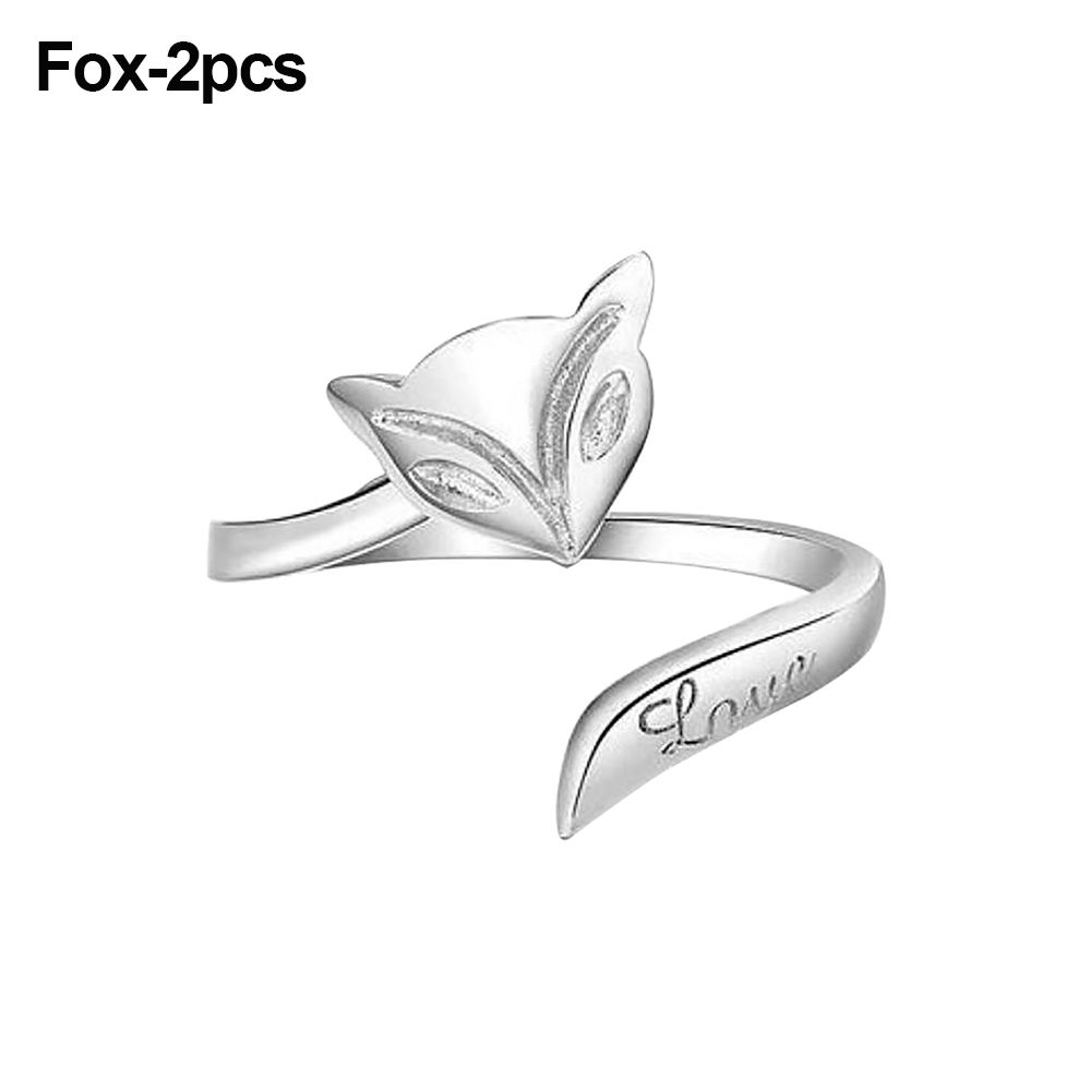 Adjustable Rotatable Bee Fox/Snake Knitting Loop Crochet Ring Yarn Guides Finger Wear Thimble Ring