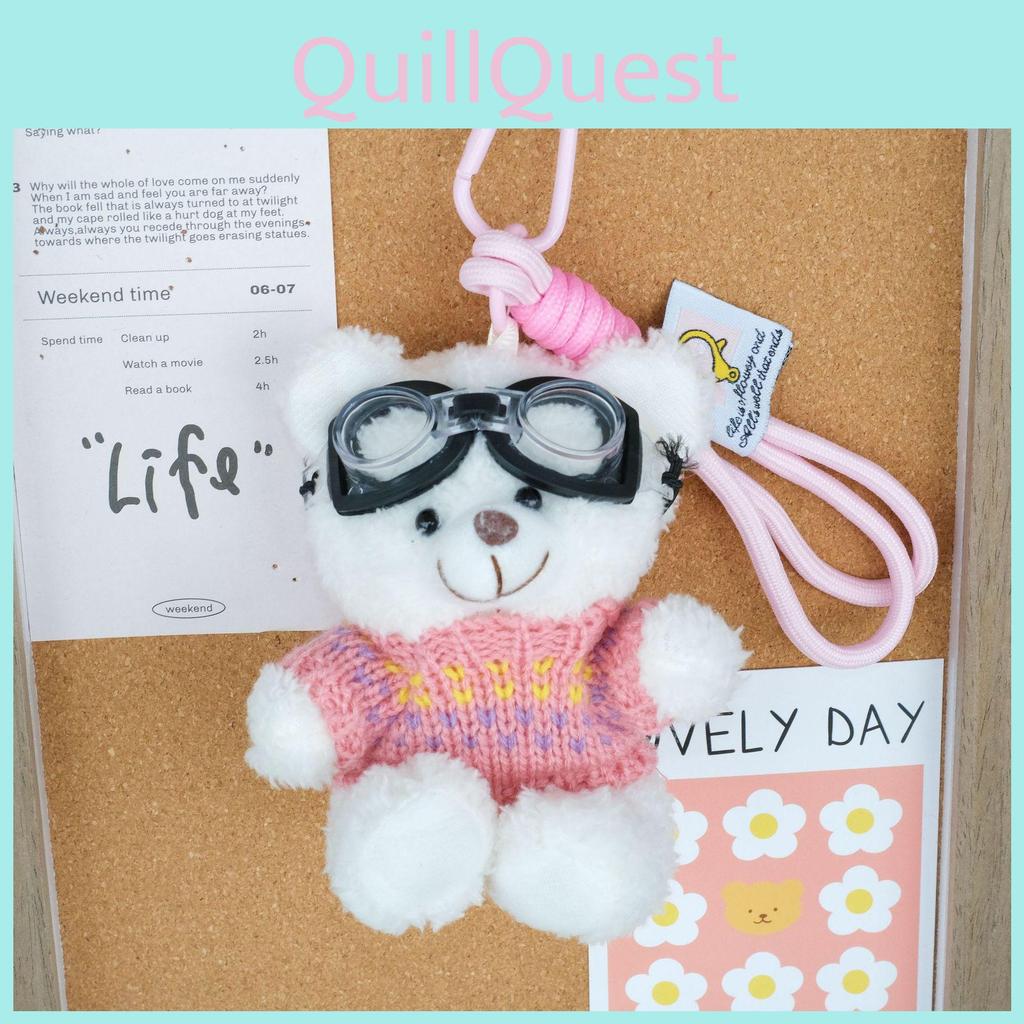 Dopamine Bear Plush Pendant With Cotton Filling For Backpack And Gift Use