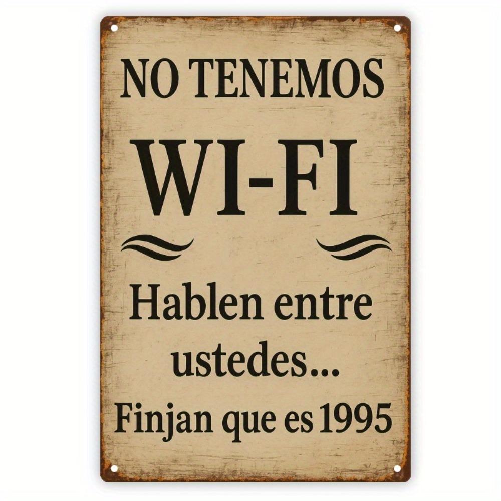 Vintage Metal Tin Sign Wall Art x Inch Nostalgic No WiFi Decor