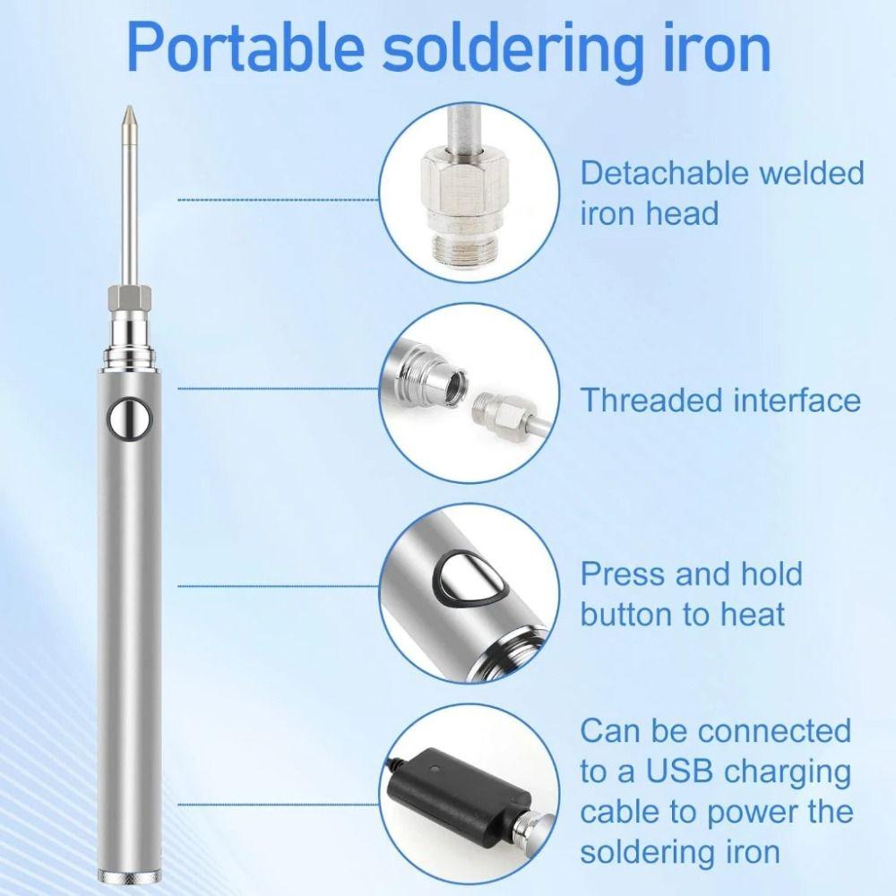 350mAh Battery Smart Power Pen 3 Gear Electric Soldering Iron Lightweight Soldering Iron Kit  DIY