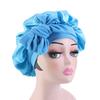 Hot-selling imitation silk wide-brimmed nightcap, satin streamer round hat, hair care headscarf hat