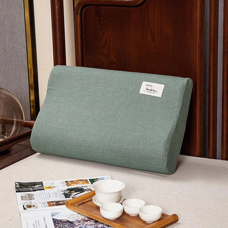 Poszewka na poduszkę z lateksu bawełnianego Miękka, jednokolorowa, kratkowana, do spania, na poduszkę z pianki memory, lateksowa, 30x50 cm