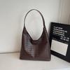 New Fashion Niche Popular Solid Color Woven Tote Bag Versatile Shoulder Women's Bag