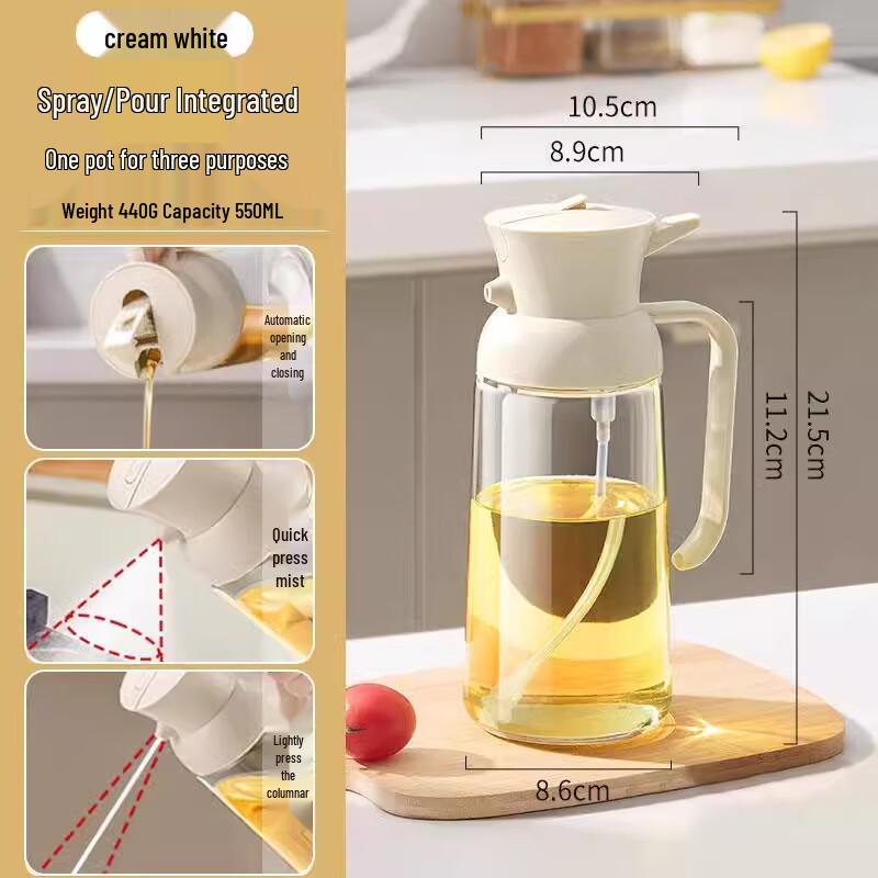 Minimalist Glass Oil Dispenser and Sprayer