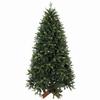 Artificial Christmas Tree, Hinged Xmas Tree with 2419 PE & PVC Branch Tips, 6ft, Green