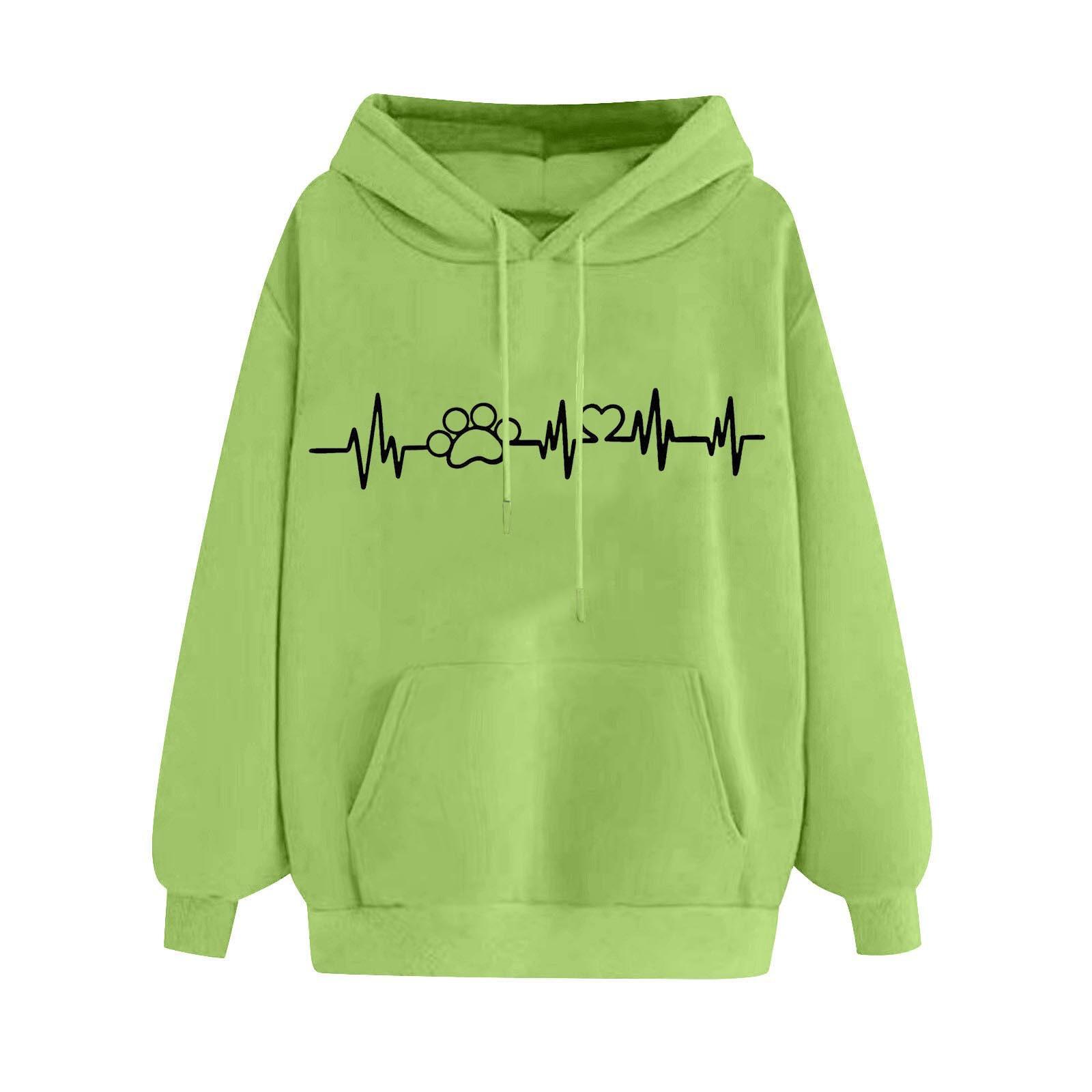 

2025 Весенний свитер с принтом Love , свободный, мужской и женский, трендовое худи с капюшоном, женская одежда в европейском и американском стиле 5XL зелёный