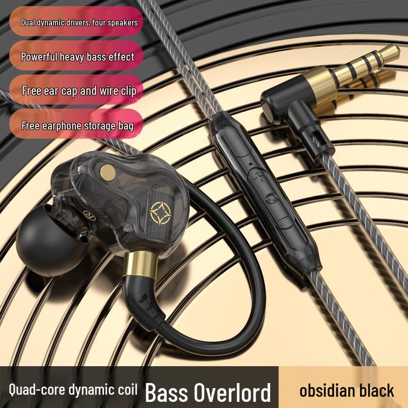 S61Type-C Quad-Core Dual Dynamic Wired Over-Ear Earphones with Digital Chip