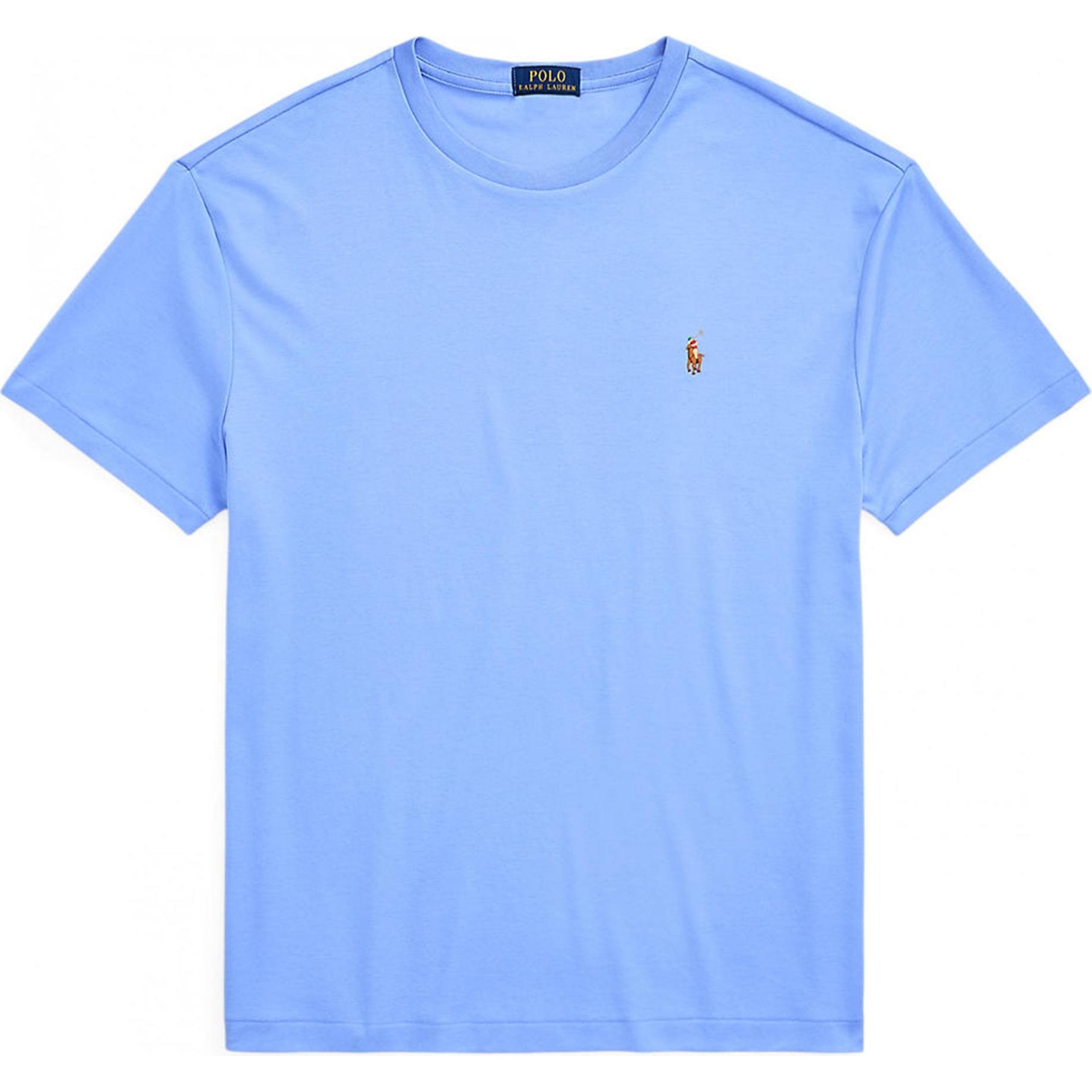 

Polo Ralph Lauren Футболка с круглым вырезом и логотипом, приталенная, с коротким рукавом, мужская, топы, синяя 710740727-091 L