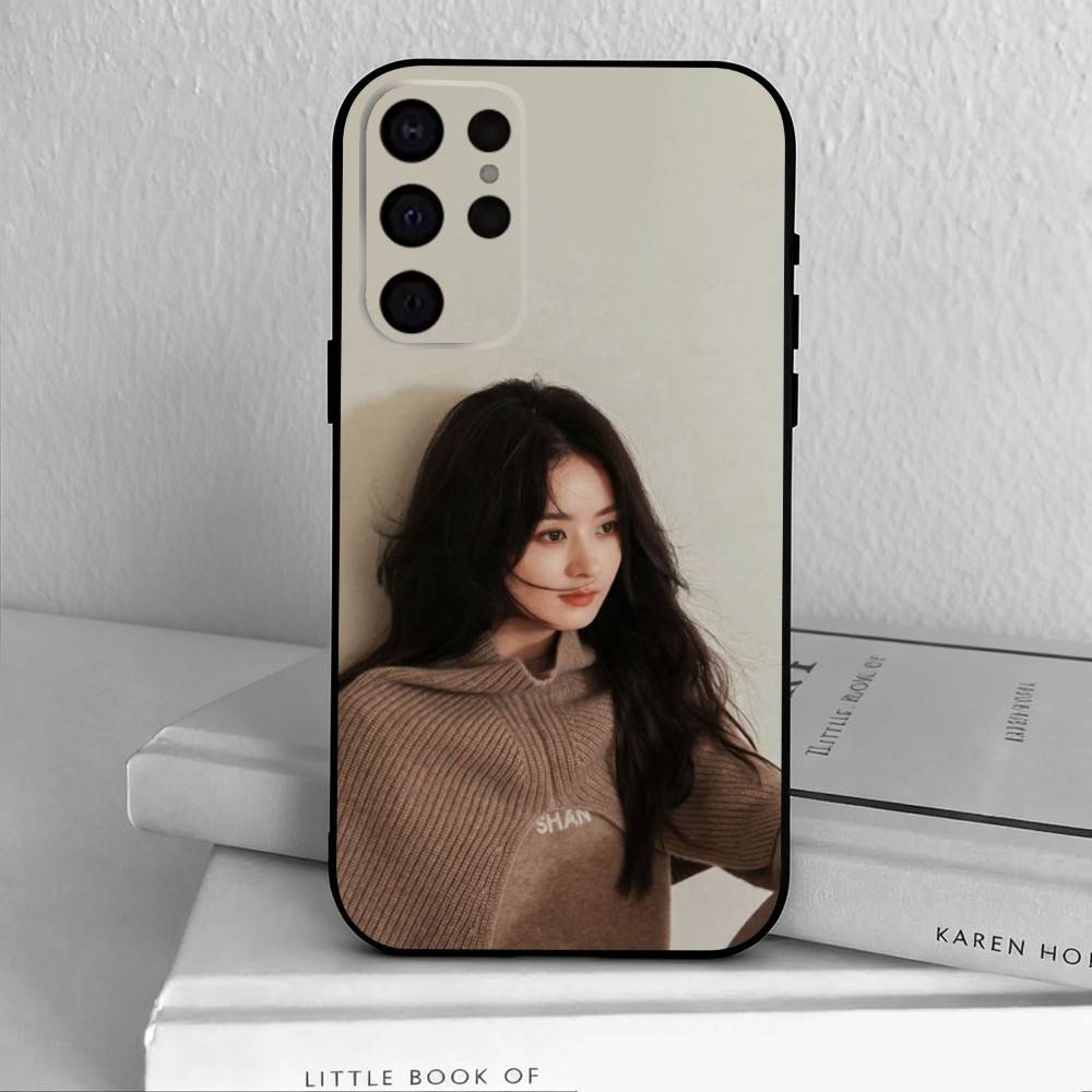 

Oriental-Beauty Actress Zhao Liying Phone Case For Samsung S25,S24,S21,S22,S23,S30,Ultra,S20,Plus,Others Soft Black Case Samsung S21fe