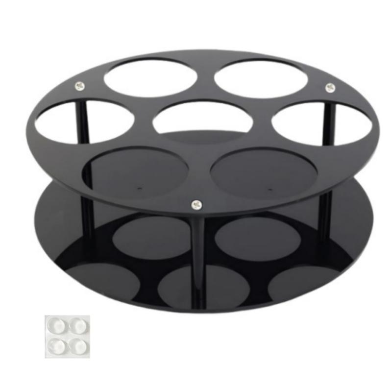 

Multifunctional Round Kitchen Storage for Condiment Bottles Coffee Syrups Oil Vinegar Counter Display 1